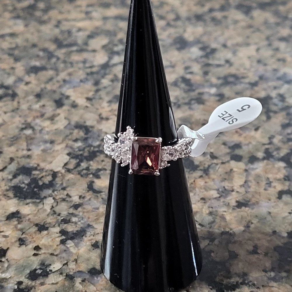 Bomb Party RBP6138 "Absolute Class" Light Rhodolite Cubic Zirconia Sz 5